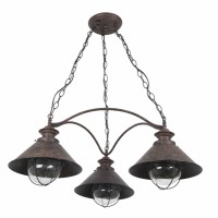 Distribuidor - Lâmpadas Diversas | Lâmpadas Rústicas | LAMPARA 3L NAUTIC.MARRON 3XE27 REGX70 Ref: 91.520/3
